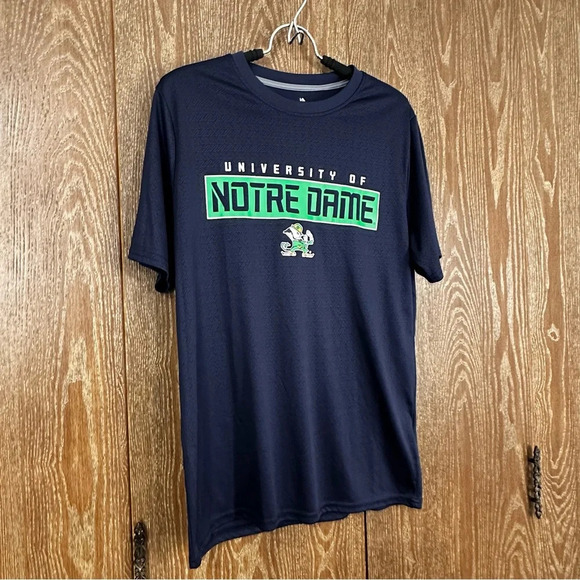 Knights Apparel Women's Notre Dame T-Shirt Medium Blue Short Sleeve Graphic Top - Picture 2 of 7